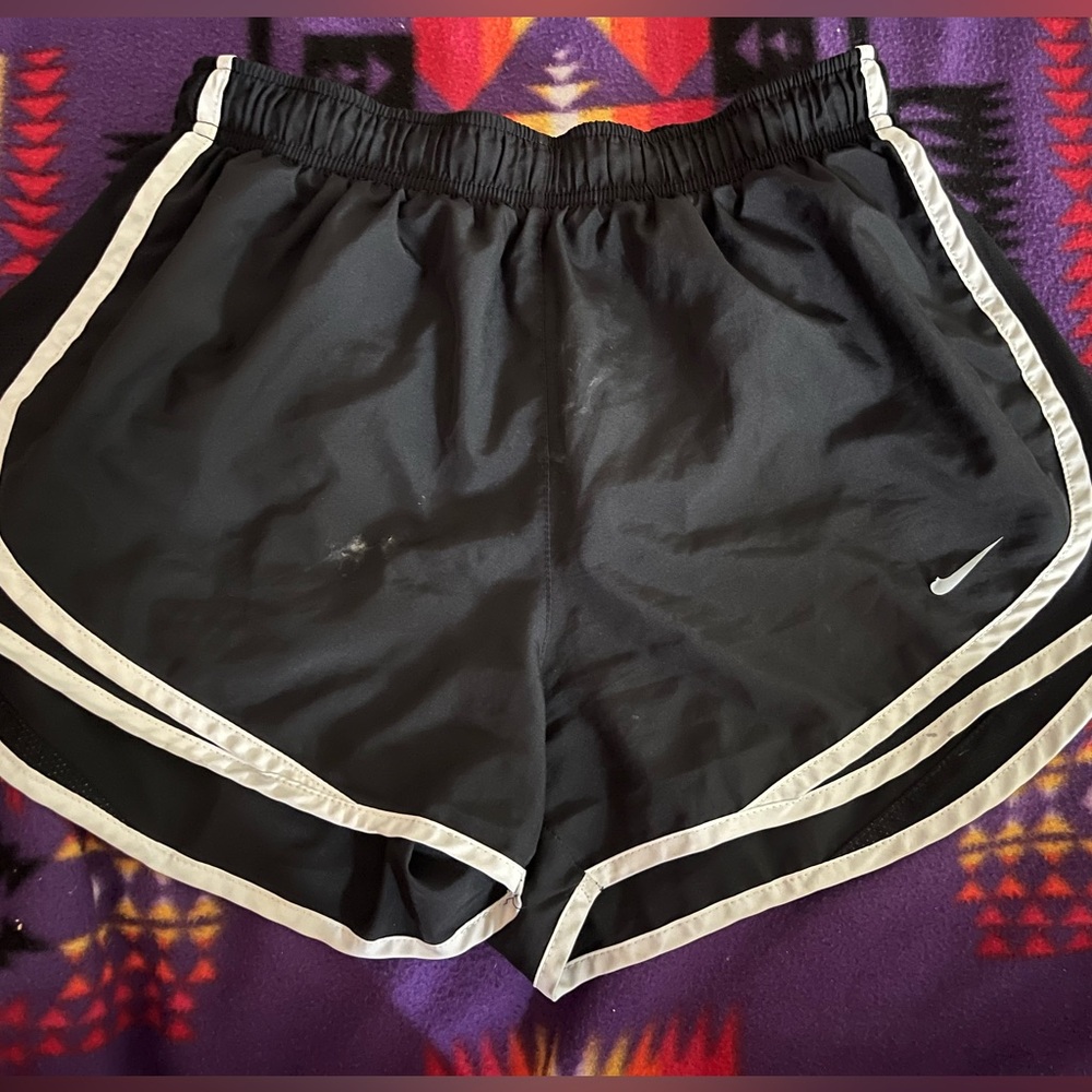 Black and white Nike shorts